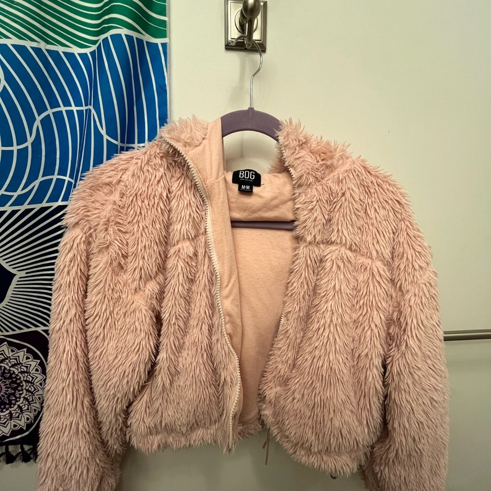 BOG Pink Fuzzy Jacket